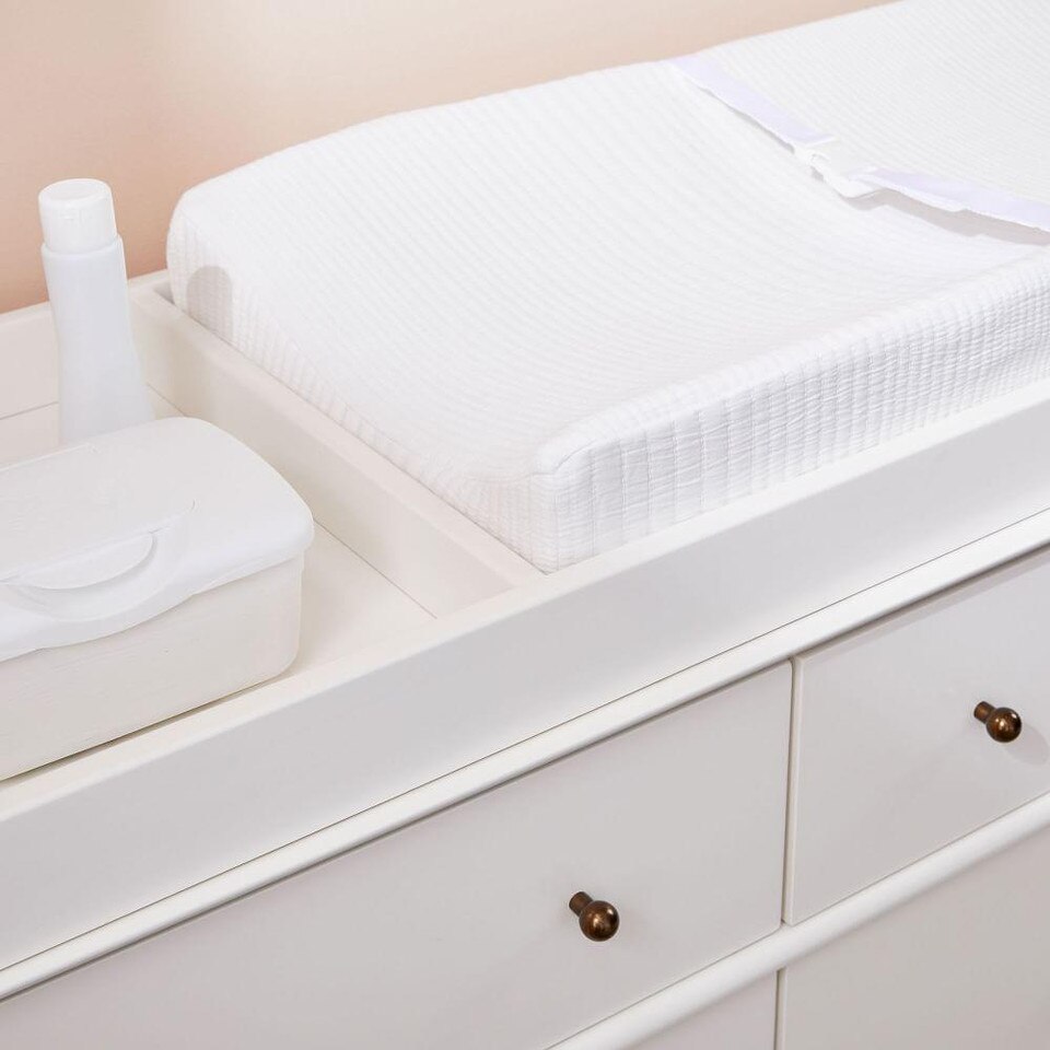 Organic Cotton Matelasse Changing Pad Cover